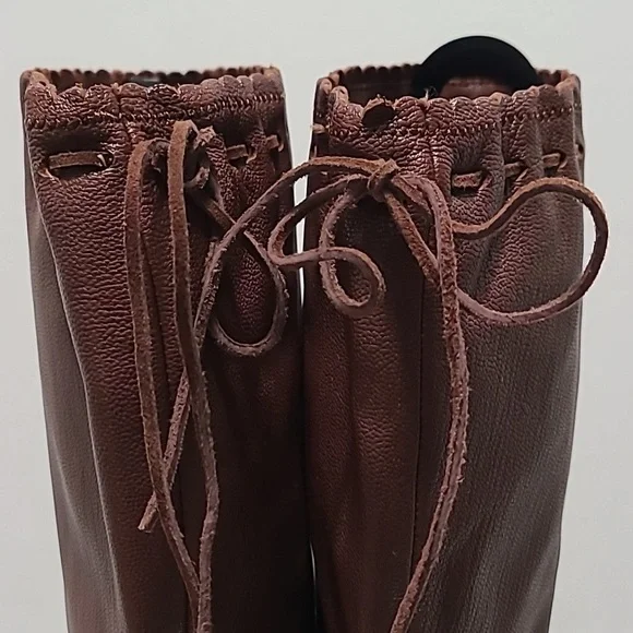 See by Chloe Genuine Brown Leather Heeled Boots Size 7/38 - Picture 7 of 16